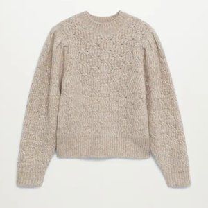 MANGO Knitted braided sweater SM